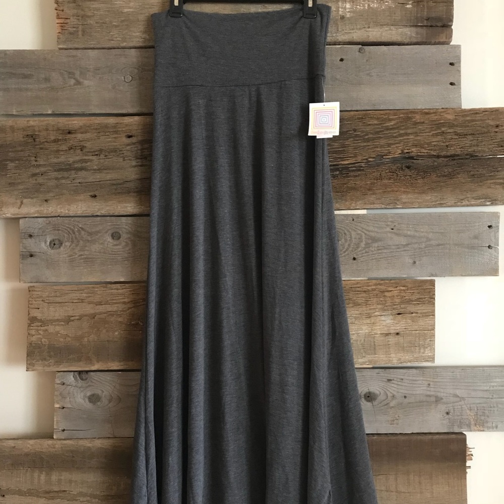 LuLaRoe charcoal gray maxi skirt